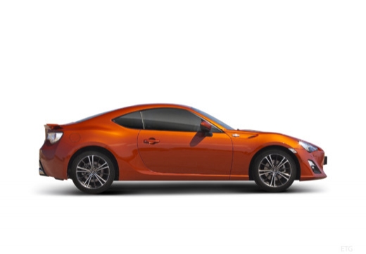 Toyota GT86 купе оранжевый боковой правый