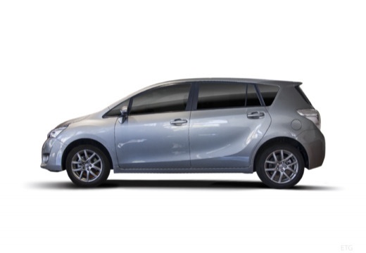Toyota Verso, универсал, mpv темно-серый боковой левый