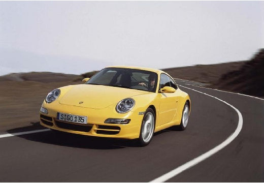 PORSCHE 911 997 coupe żółty przedni lewy