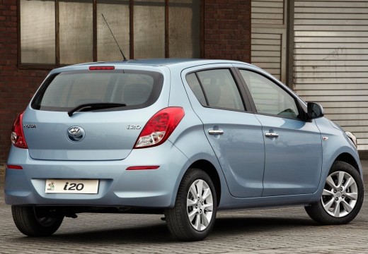 HYUNDAI i20 II hatchback niebieski jasny tylny prawy