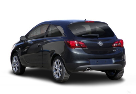 OPEL Corsa E hatchback czarny tylny lewy