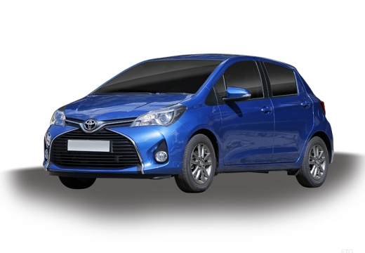 Toyota Yaris hatchback niebieski jasny