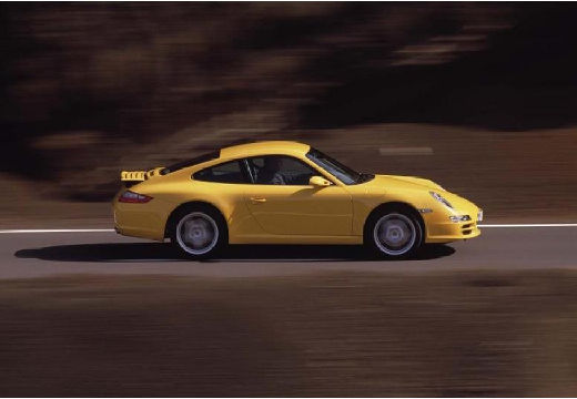 PORSCHE 911 997 coupe żółty boczny prawy