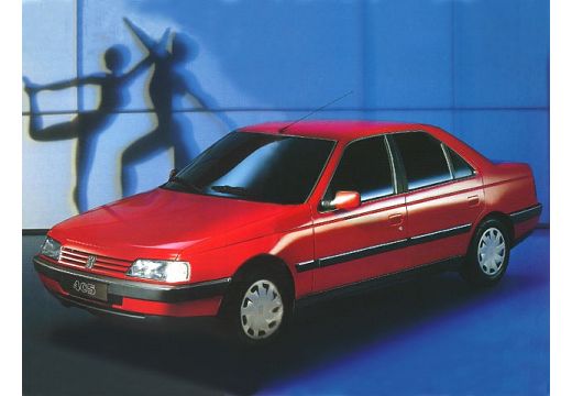 PEUGEOT 405 sedan czerwony jasny przedni lewy