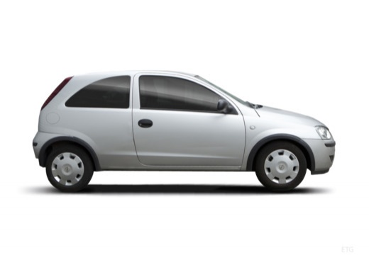 OPEL Corsa C II hatchback silver grey boczny prawy
