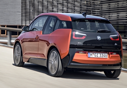 BMW i3 I01 I hatchback pomarańczowy tylny lewy