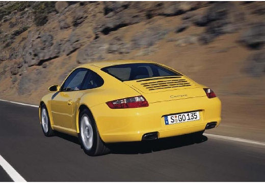 PORSCHE 911 997 coupe żółty tylny lewy