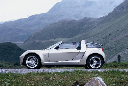 SMART roadster coupe silver grey boczny lewy