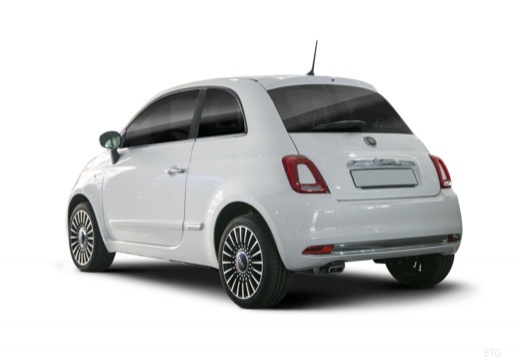 FIAT 500 hatchback biały tylny lewy