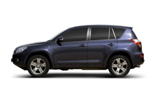 Toyota RAV4 V kombi niebieski jasny boczny lewy