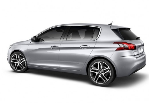 PEUGEOT 308 hatchback silver grey tylny lewy