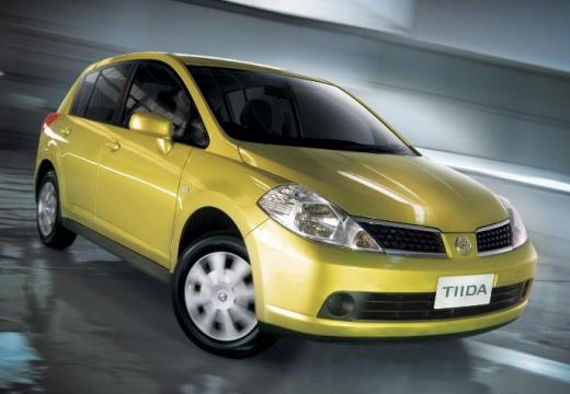 NISSAN Tiida hatchback żółty przedni prawy