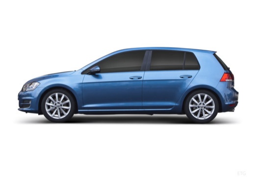 VOLKSWAGEN Golf hatchback niebieski jasny boczny lewy