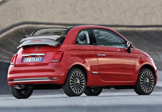 FIAT 500 C II kabriolet czerwony jasny tylny prawy