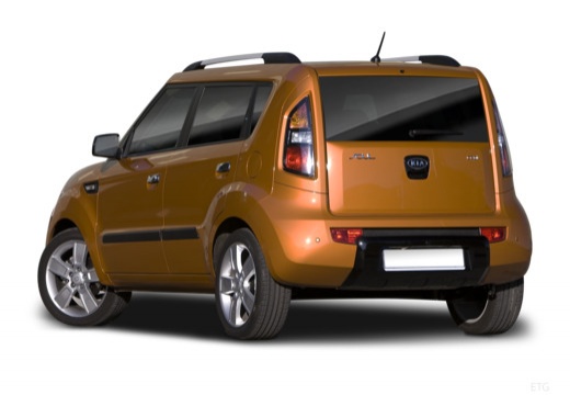 KIA Soul I hatchback pomarańczowy tylny lewy