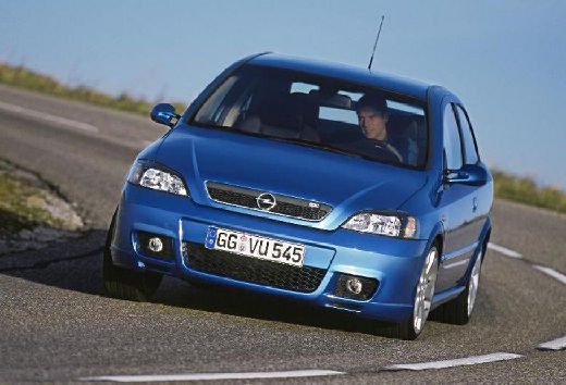 OPEL Astra II hatchback niebieski jasny przedni lewy