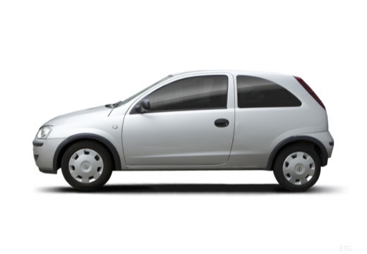 OPEL Corsa C II hatchback silver grey boczny lewy