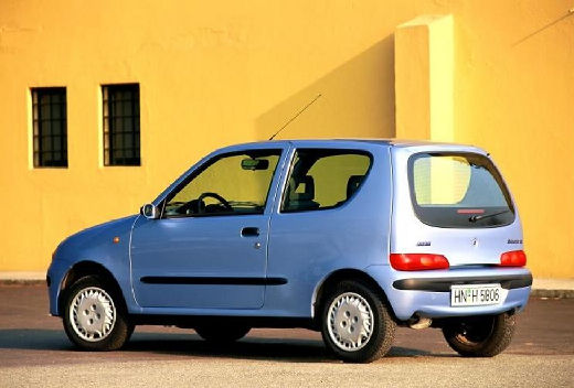 FIAT Seicento hatchback niebieski jasny tylny lewy