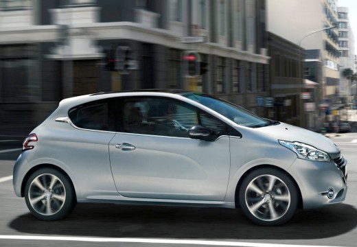 PEUGEOT 208 I hatchback silver grey boczny lewy