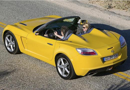 OPEL GT I roadster żółty tylny lewy