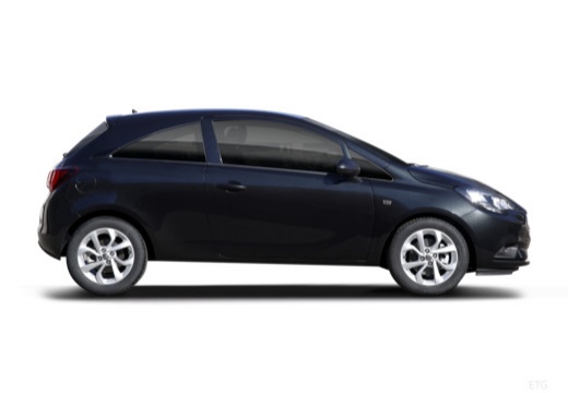 OPEL Corsa E hatchback czarny boczny prawy