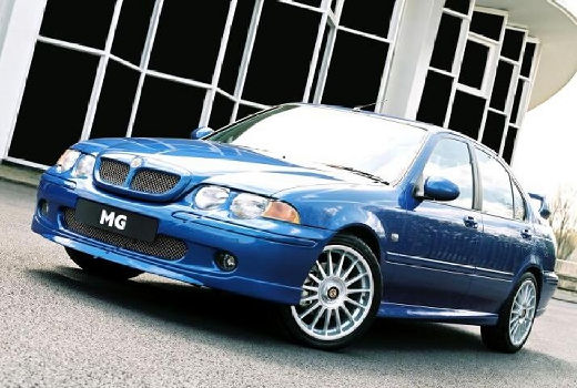 MG ZS sedan niebieski jasny przedni lewy