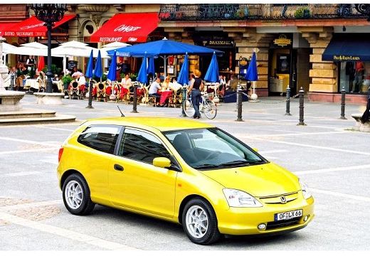 HONDA Civic IV hatchback żółty przedni prawy