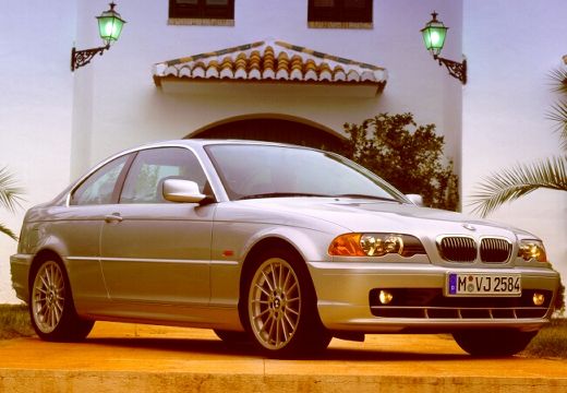 BMW Seria 3 coupe silver grey przedni prawy