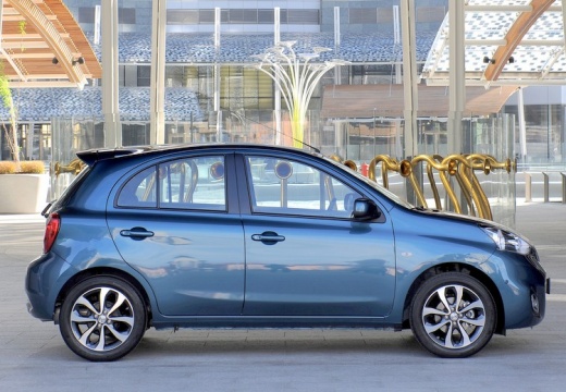 NISSAN Micra IX hatchback niebieski jasny boczny prawy