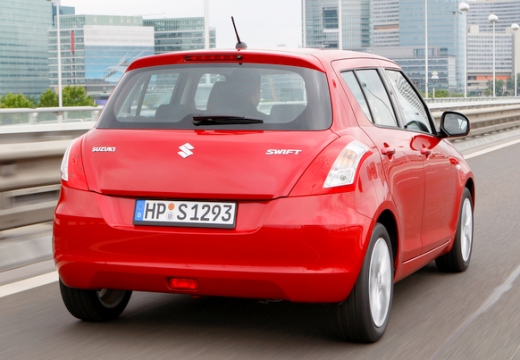 SUZUKI Swift hatchback czerwony jasny tylny prawy