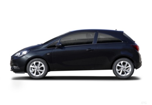 OPEL Corsa E hatchback czarny boczny lewy
