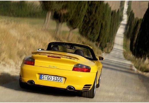 PORSCHE 911 Cabrio 996 kabriolet żółty tylny prawy
