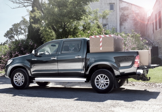 Toyota HiLux V pickup szary ciemny tylny lewy