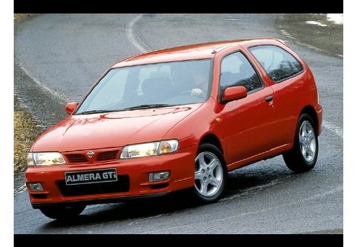 NISSAN Almera I hatchback czerwony jasny przedni lewy