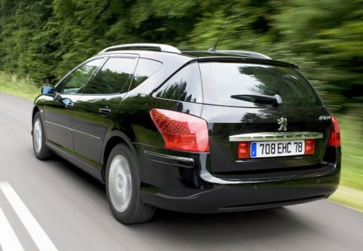 PEUGEOT 407 kombi czarny tylny lewy