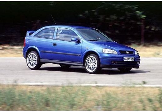 OPEL Astra II hatchback niebieski jasny przedni prawy