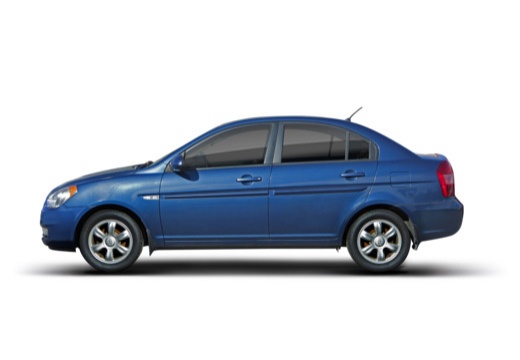 HYUNDAI Accent IV sedan niebieski jasny boczny lewy
