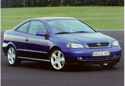 OPEL Astra coupe niebieski jasny przedni prawy