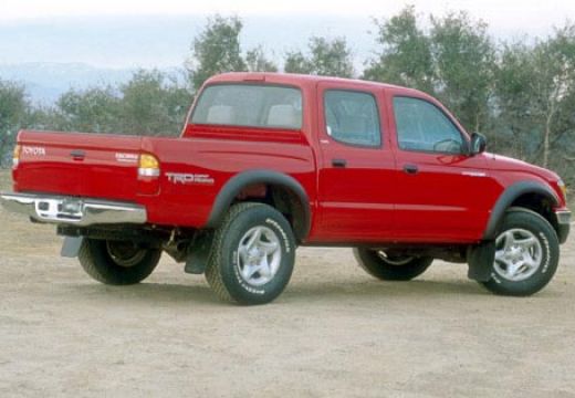 Toyota Tacoma pickup czerwony jasny tylny prawy