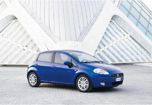 FIAT Punto Grande hatchback niebieski jasny przedni prawy