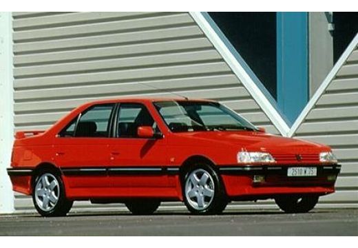 PEUGEOT 405 sedan czerwony jasny przedni prawy