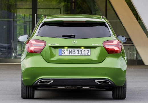 MERCEDES-BENZ Klasa A hatchback zielony tylny