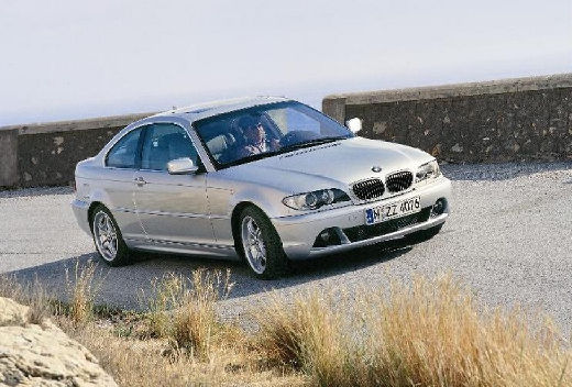 BMW Seria 3 coupe silver grey przedni prawy