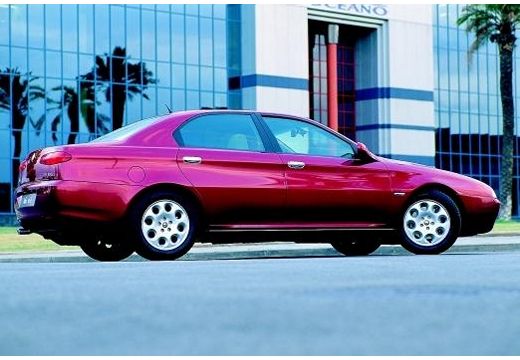 ALFA ROMEO 166 I sedan bordeaux (czerwony ciemny) boczny prawy