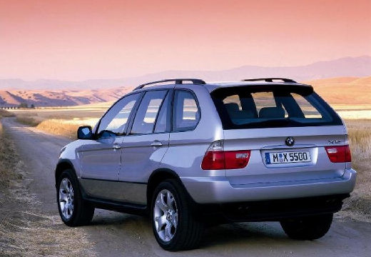 BMW X5 kombi silver grey tylny lewy