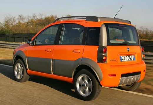 FIAT Panda II hatchback pomarańczowy tylny lewy