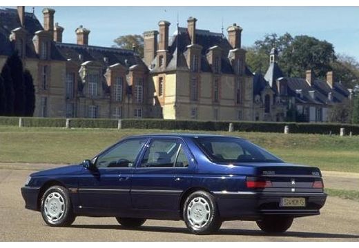 PEUGEOT 605 I sedan niebieski jasny tylny lewy