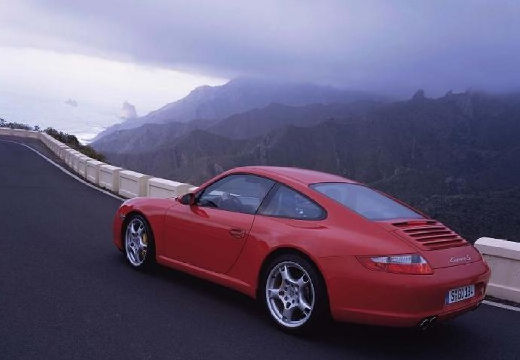 PORSCHE 911 997 coupe czerwony jasny tylny lewy