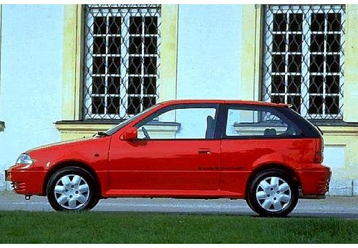 SUZUKI Swift II hatchback czerwony jasny boczny lewy