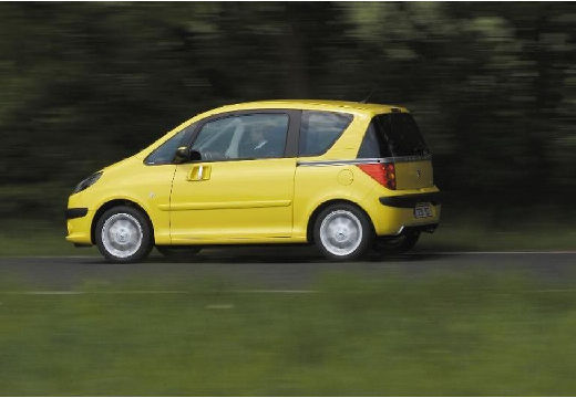 PEUGEOT 1007 I hatchback żółty tylny lewy
